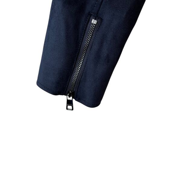 BANANA REPUBLIC Moto Jacket in Navy Blue Women's Medium - Picture 8 of 10